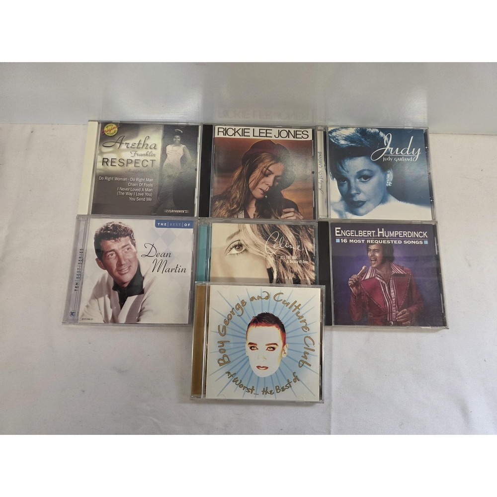 Aretha Franklin Dean Martin Judy Garland Boy George 7 CD Lot Greatest Hits